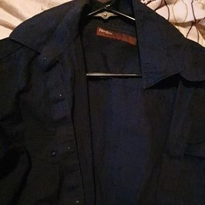 Blue Perry Ellis long sleeved shirt